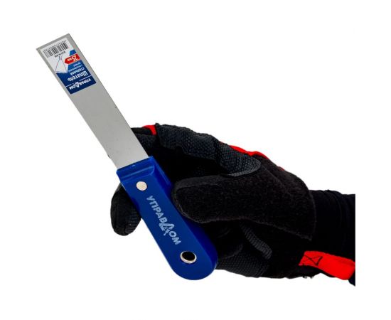 Стальной шпатель Управдом 25 мм, с пластиковой ручкой, двойной фиксации 4100001503 – изображение 4