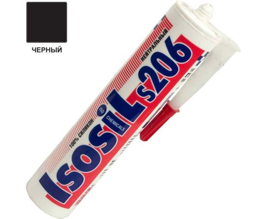 Нейтральный силиконовый герметик ISOSIL S206, черный, 280 мл 2060711 – изображение 4