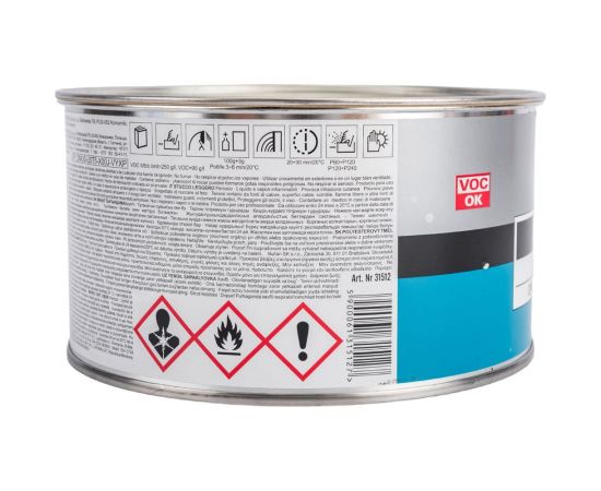 Мягкая мелкозернистая шпатлевка NOVOL EASY SAND 1 л + отвердитель 31512 – изображение 4