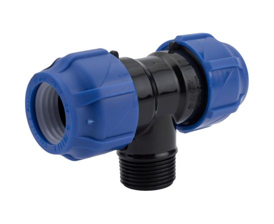 Компрессионный переходной тройник VALFEX ПНД, с наружной резьбой, 32-1""-32 1210023210032 – изображение 4