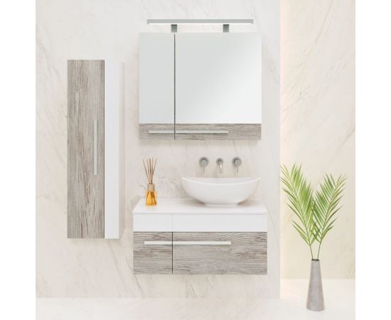 Тумба RUNO Вудлайн 100 подвесная под умывальник Moduo Square 50/Гамма 56 00-00001011 – изображение 4