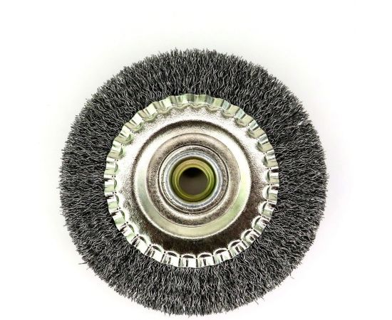 Щетка дисковая для УШМ 125x14 мм, M14, проволока гофр. сталь 0.35 мм SIT 2467 – изображение 4