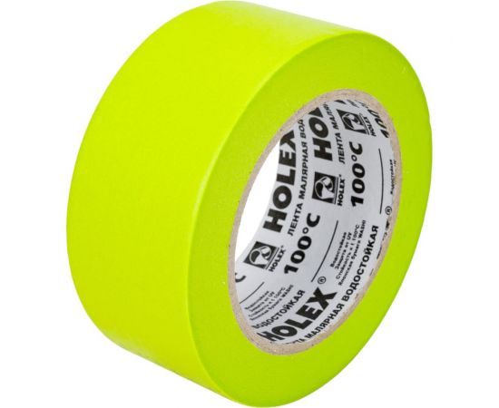 Малярная жаростойкая лента HOLEX до 100С, зеленая, водостойкая, 48 мм, 50 м HAS-382277 – изображение 4