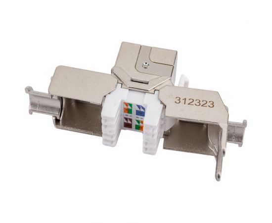 Вставка Hyperline KJ8-8P8C-C6-180-TLS-SH-F-WH Keystone Jack RJ-45 8P8C, категория 6, экранированная 426188 – изображение 4
