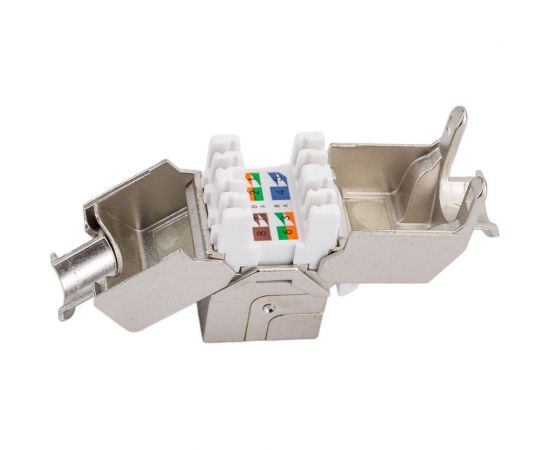 Вставка Hyperline KJ8-8P8C-C6-180-TLS-SH-F-WH Keystone Jack RJ-45 8P8C, категория 6, экранированная 426188 – изображение 6