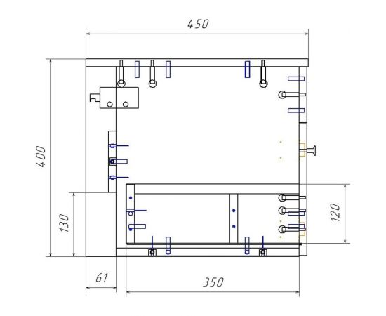 Тумба RUNO Вудлайн 100 подвесная под умывальник Moduo Square 50/Гамма 56 00-00001011 – изображение 6