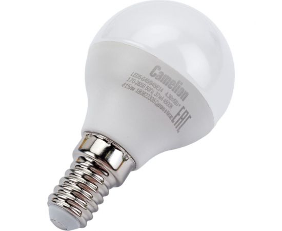Светодиодная лампа 5Вт 220В Camelion LED5-G45/845/E14 12029 – изображение 6
