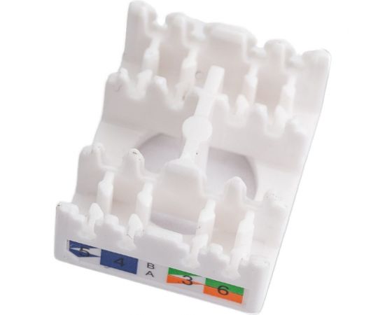 Вставка Hyperline KJ8-8P8C-C6-180-TLS-SH-F-WH Keystone Jack RJ-45 8P8C, категория 6, экранированная 426188 – изображение 7