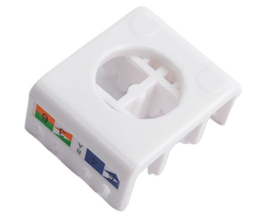 Вставка Hyperline KJ8-8P8C-C6-180-TLS-SH-F-WH Keystone Jack RJ-45 8P8C, категория 6, экранированная 426188 – изображение 8