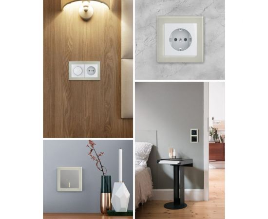 1-местная рамка STEKKER GFR00-7001-07, серия Катрин, дымчатый 49031 – изображение 8