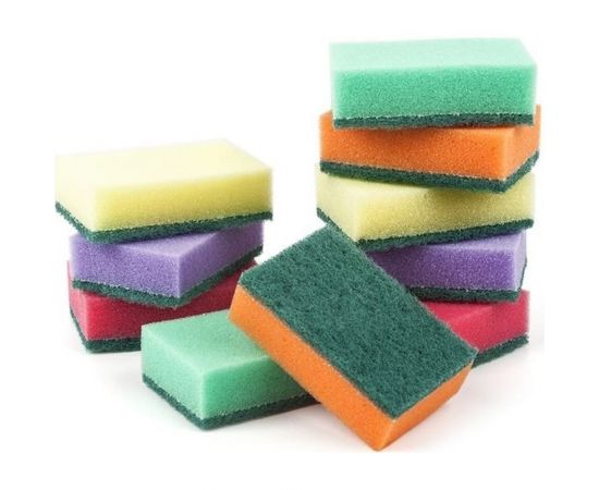 Губки для посуды 1-2-Pro СТАНДАРТ 85х53х25 мм 10 шт ГПС-10 