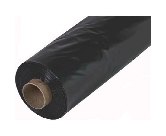 Техническая полиэтиленовая пленка Izoway черная, рукав 7/200 мкм, 1500 мм, 100 м 18776 