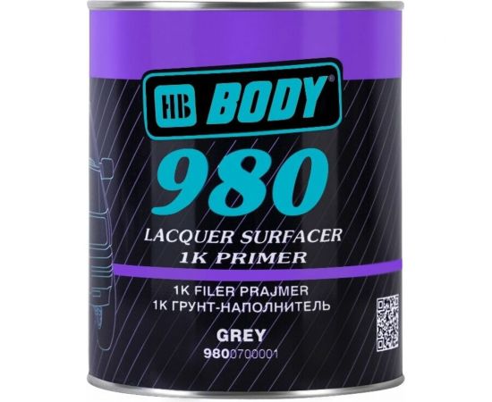 Грунт-наполнитель HB BODY 980 1К сер. 1л 9800700001 