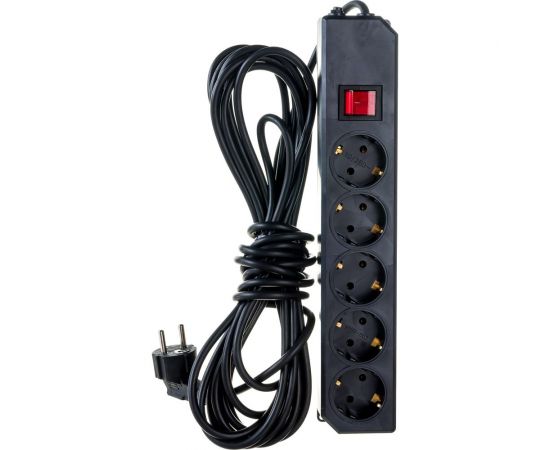 Сетевой фильтр Gigant с заземлением ПВС 3x0,75 3500Вт 5 гнезда 7м 80098 