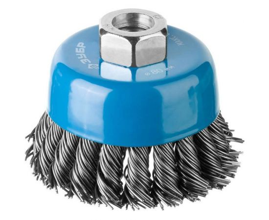 Чашечная щетка ЗУБР для УШМ 0.8 мм, 80 мм, М14 35277-080_z02 