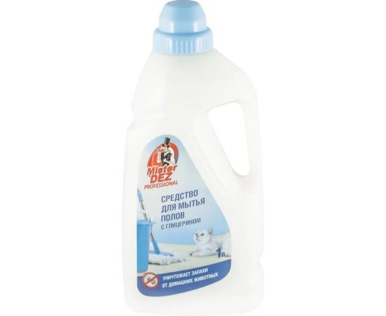 Средство для мытья полов Mister Dez с глицерином - уничтожает запахи домашних животных 1000 мл 992 