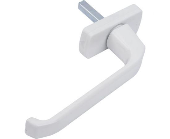 Оконная ручка для ПВХ СКОБЯНОЙ металл, бел., Хедер 009341 