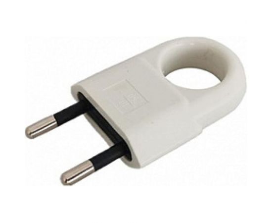 Разборная вилка General Lighting Systems GRV-P-10-FE-W-IP20 10А с ушком, без заземления, белая IP20 1/50/400 470515 