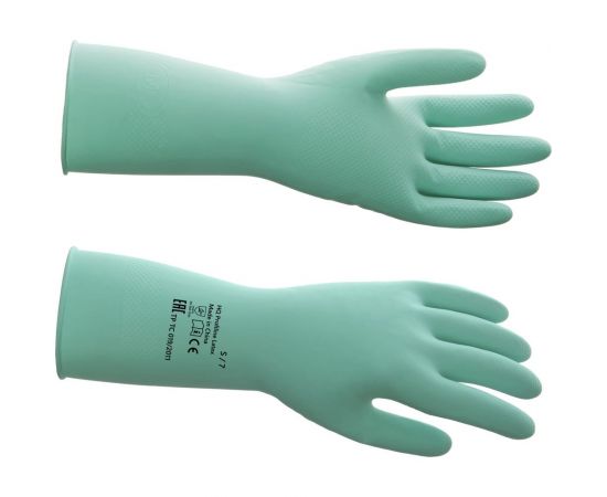 Латексные многоразовые перчатки HQ Profiline, зеленые, р-р M 73583 