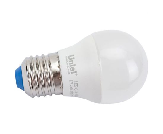 Светодиодная лампа Uniel LED-G45-6W/NW/E27/FR/MB PLM11WH . Форма «шар», матовая. UL-00002378 