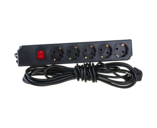 Сетевой фильтр Gigant с заземлением ПВС 3x0,75 3500Вт 5 гнезда 7м 80098 – изображение 2