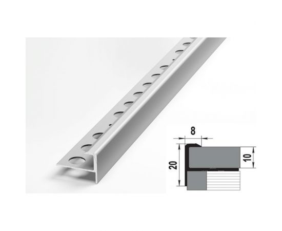 Профиль угловой алюминиевый ЛУКА 20х8 мм, 2,7 м, 5 шт, анодированный, Серебро УТ000023596 – изображение 2