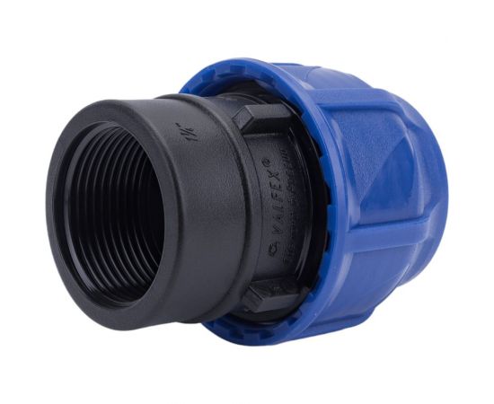 Компрессионная соединительная муфта VALFEX ПНД, с внутренней резьбой, 40x1 1/4"" 121001240114 – изображение 2