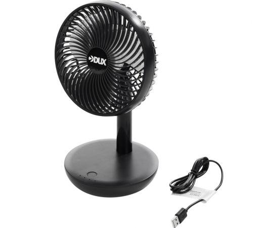 Настольный вентилятор DUX 4 скорости, питание USB, черный 60-0215 – изображение 2