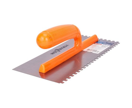 Зубчатая гладилка Управдом стальная, с пластиковой ручкой, 280x130 мм 4100001483 – изображение 3