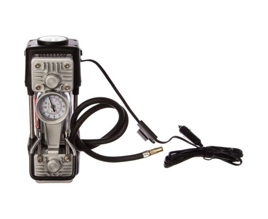 Поршневой автомобильный двухцилиндровый компрессор с фонарем в кейсе 12V Forsage F-2014360 – изображение 3