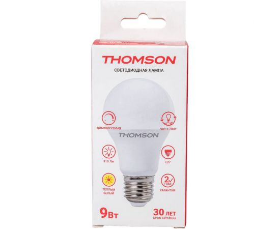 Светодиодная лампа THOMSON LED A60 9W 810Lm E27 3000K DIMMABLE TH-B2157 – изображение 4