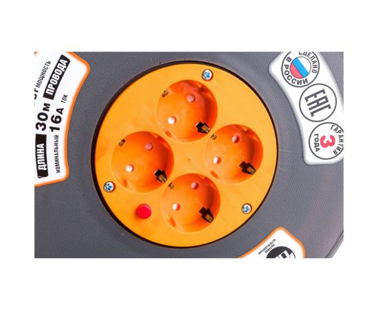 Силовой удлинитель UNIVersal ВЕМ-250 термо ПВС 3*1,5 30м 9634157 – изображение 4