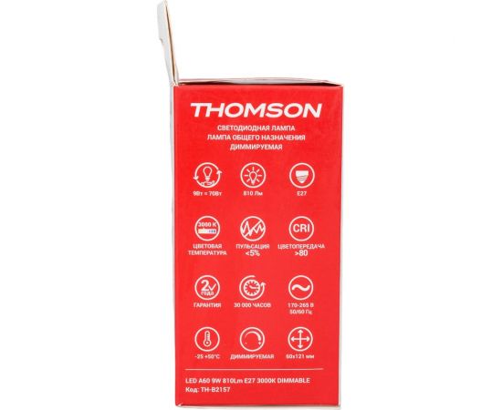 Светодиодная лампа THOMSON LED A60 9W 810Lm E27 3000K DIMMABLE TH-B2157 – изображение 5