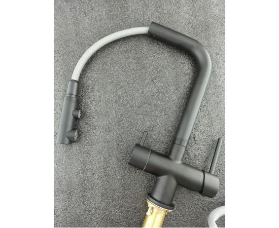 Смеситель для кухонной мойки OUTE с отдельным выходом под фильтр T610003BK-300 – изображение 5