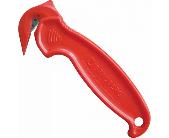 Складской безопасный нож для вскрытия упаковочных материалов BRAUBERG Logistic красный, блистер 236969 – изображение 8