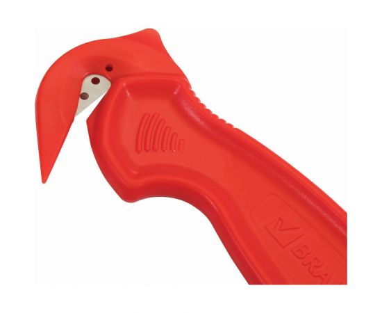 Складской безопасный нож для вскрытия упаковочных материалов BRAUBERG Logistic красный, блистер 236969 – изображение 9