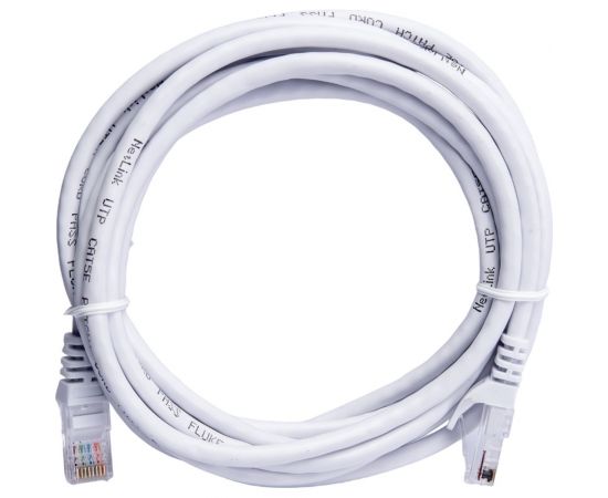 Патч-корд Netlink UTP 5е кат. литой 3.0 м БЕЛЫЙ УТ000004042 