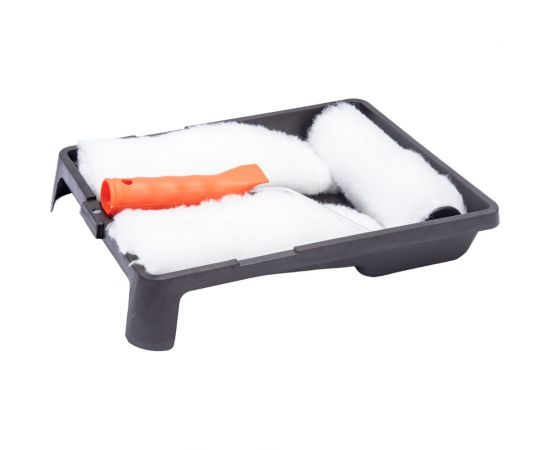 Малярный набор Петрович валик меховой, 180 мм, 2 сменные шубки, ванночка 4100000299 