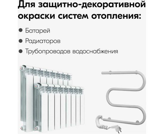 Эмаль для радиаторов отопления аэрозольная в баллончике KUDO матовая чёрная KU-5103 – изображение 2