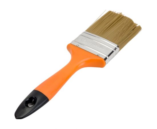Плоская кисть Петрович 63 мм искусственная щетина, пластиковая рукоятка 4100002364 – изображение 2