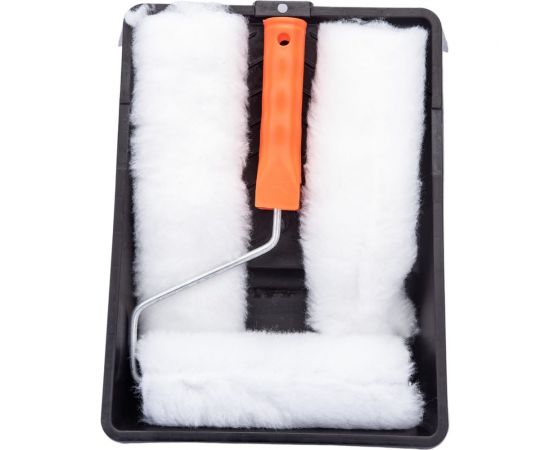 Малярный набор Петрович валик меховой, 180 мм, 2 сменные шубки, ванночка 4100000299 – изображение 2