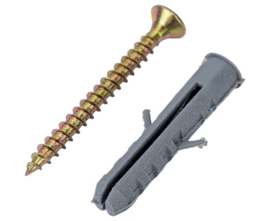 Набор крепления плинтусов VIPкрепеж 6/30 дюбель с усами 30шт/30шт 23002 VIP – изображение 2