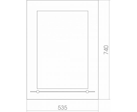 Зеркало mixline Крит люкс 535х740 полка, фацет 529368 – изображение 2