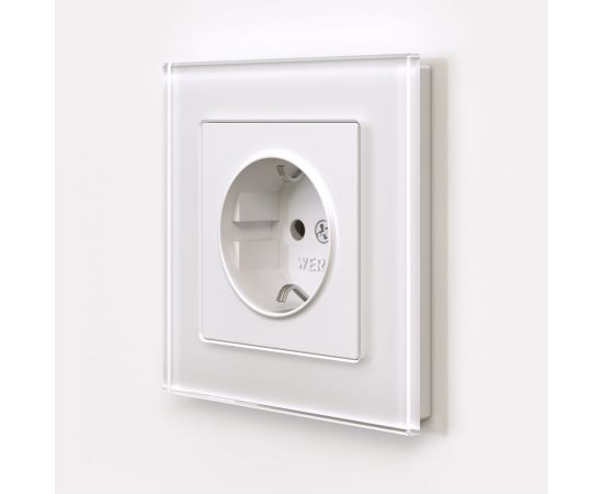 Розетка WERKEL W1171061 с заземлением белый матовый a059265 – изображение 2