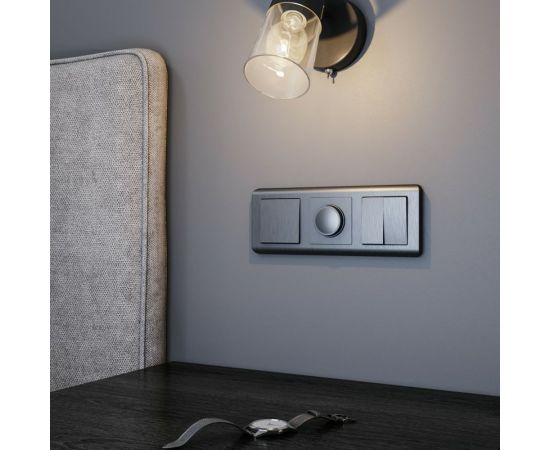 Двухклавишный выключатель WERKEL проходной графит рифленый W1122004 a050760 – изображение 2