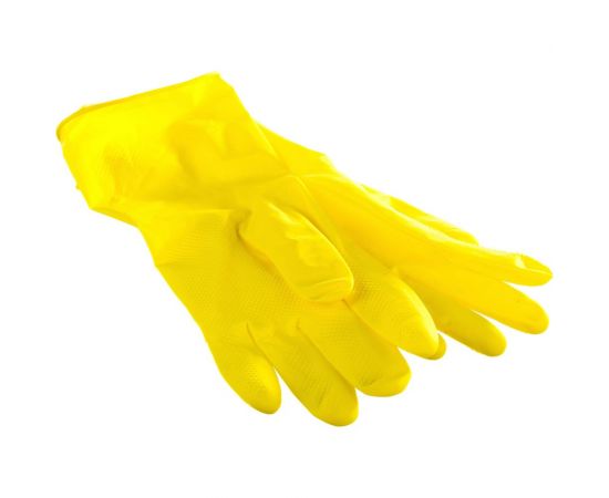 Хозяйственные латексные перчатки Grass суперпрочные, желтые, размер S IT-0740 – изображение 2