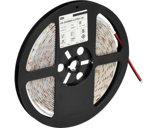 Лента IEK LED 5м LSR-2835NW60-4,8-IP65-12В LSR1-0-060-65-3-05 – изображение 2