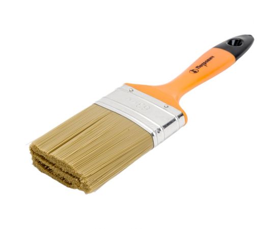 Плоская кисть Петрович 63 мм искусственная щетина, пластиковая рукоятка 4100002364 – изображение 3