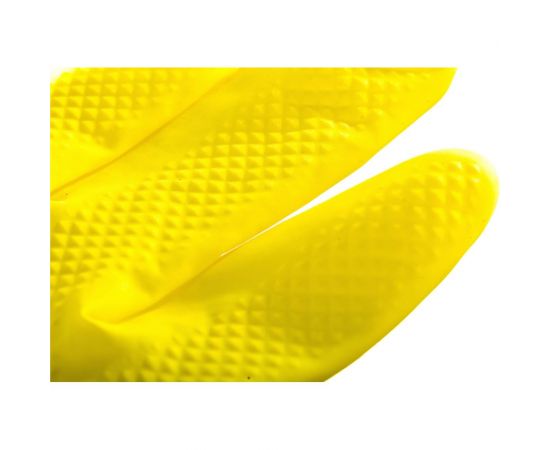 Хозяйственные латексные перчатки Grass суперпрочные, желтые, размер S IT-0740 – изображение 3