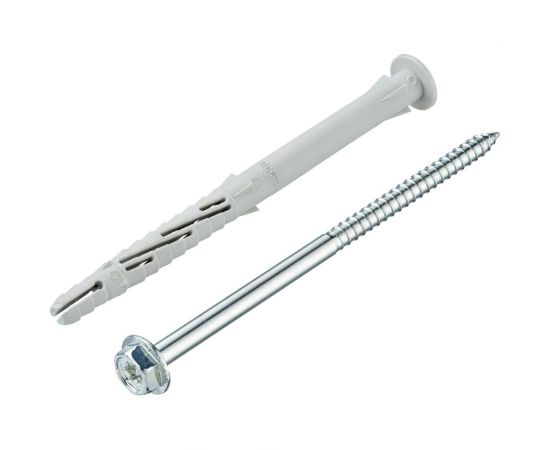 Фасадный дюбель с шурупом Tecfi шлиц TORX, прессшайба 10x140 25 шт 147651 – изображение 3